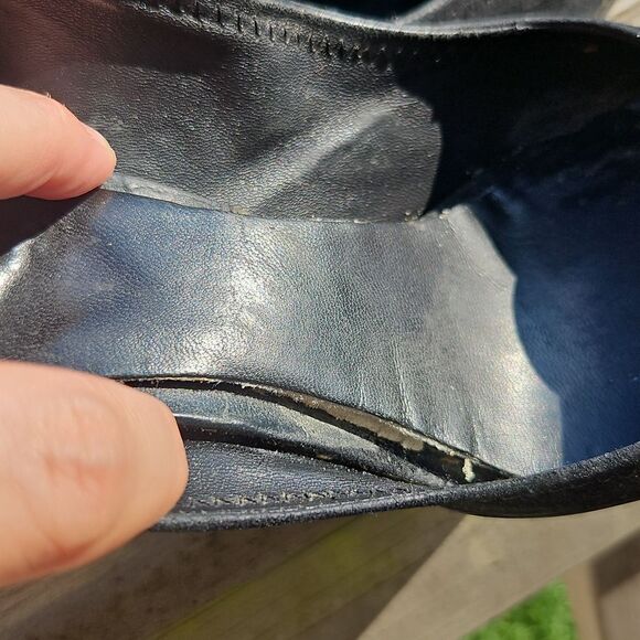 Tory Burch Black Suede Heels with Gold Logo & Block Heel - Project Heels - Picture 9 of 12